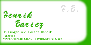 henrik baricz business card